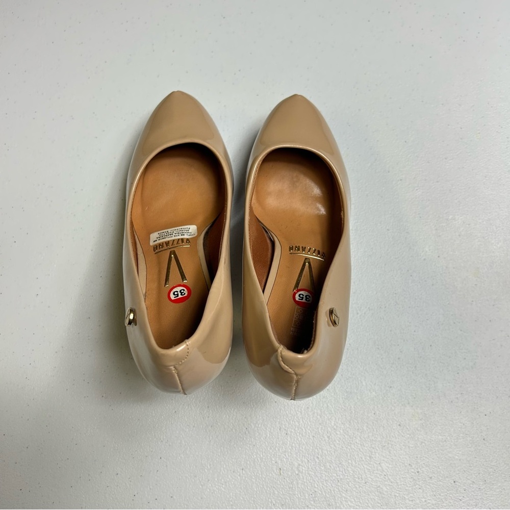 Vizzano Glamour Nude Tan Heels Shoes Womens | Size 6 - Picture 3 of 11
